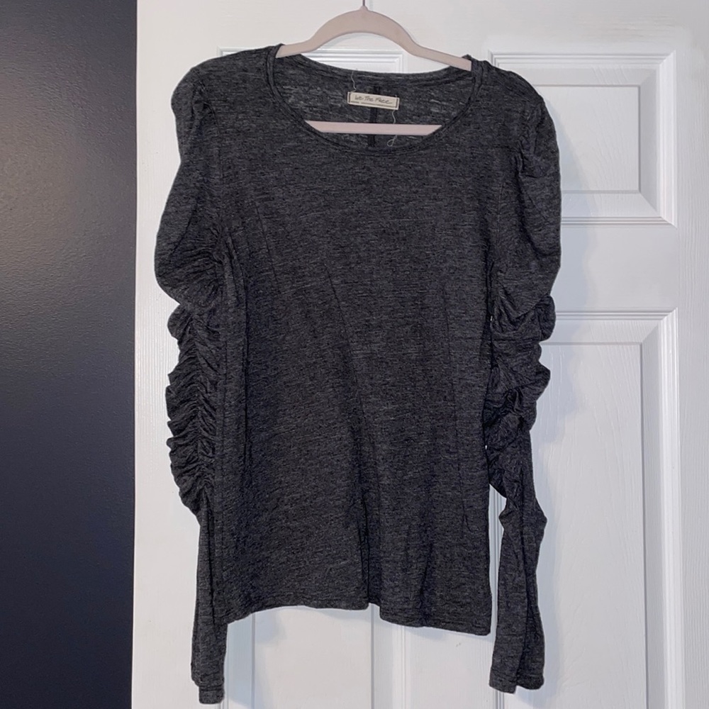 Free People We the Free gray sweater shirt top